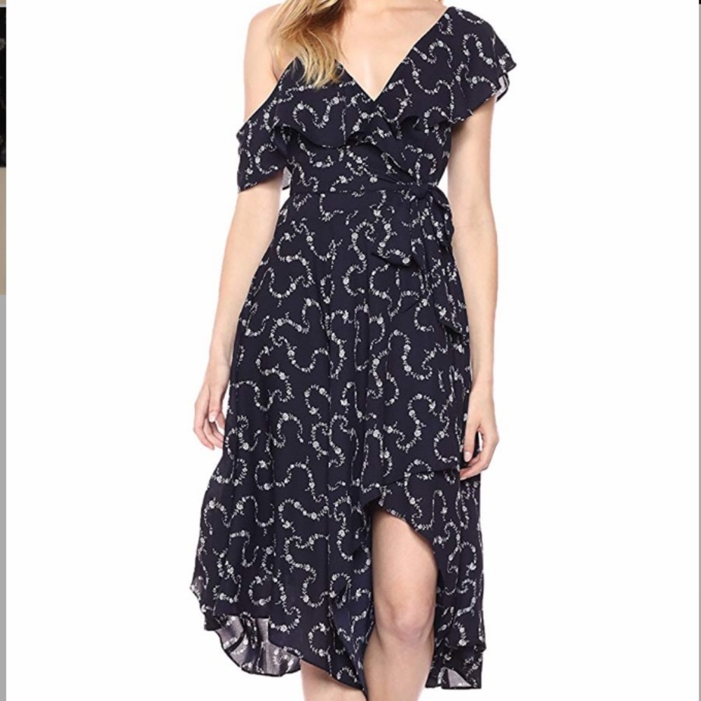 Likely Leilani Cold Shoulder Wrap Party Dress gown summer spring beach - Picture 5 of 8